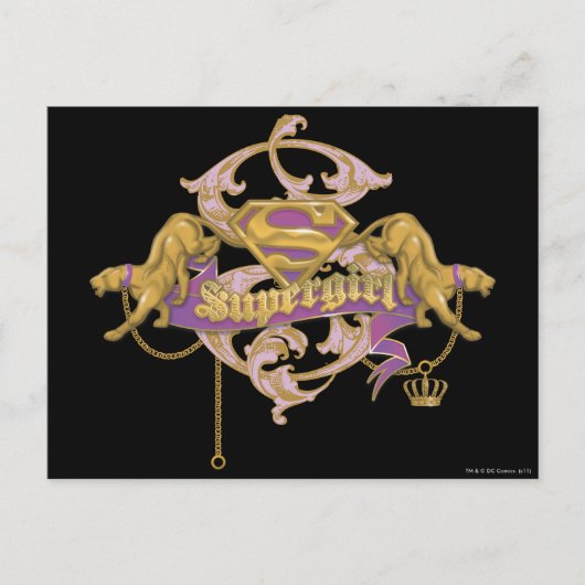 Supergirl Golden Cat 2 Briefkaart (Voorkant)