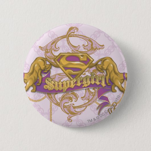 Supergirl Golden Cat 3 Ronde Button 5,7 Cm (Voorkant)