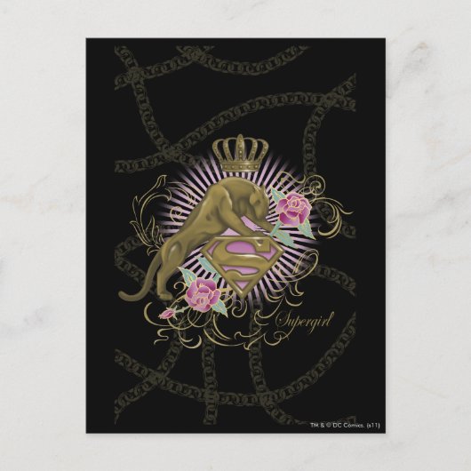 Supergirl Golden Cat 4 Briefkaart (Voorkant)