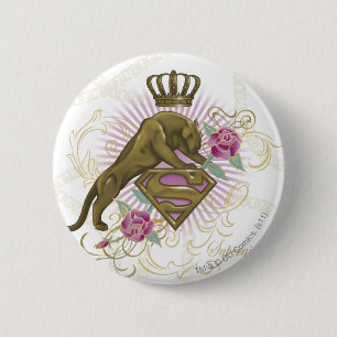 Supergirl Golden Cat 4 Ronde Button 5,7 Cm