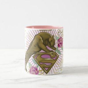 Supergirl Golden Cat 4 Tweekleurige Koffiemok