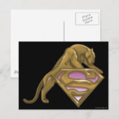 Supergirl Golden Cat Briefkaart (Voorkant / Achterkant)