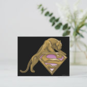 Supergirl Golden Cat Briefkaart (Staand voorkant)