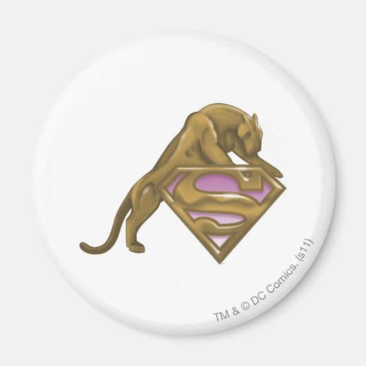 Supergirl Golden Cat Magneet (Voorkant)