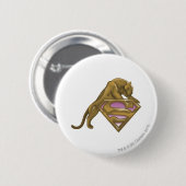 Supergirl Golden Cat Ronde Button 5,7 Cm (Voorkant /achterkant)