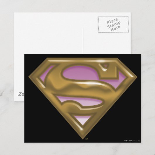 Supergirl Golden Logo Briefkaart (Voorkant / Achterkant)