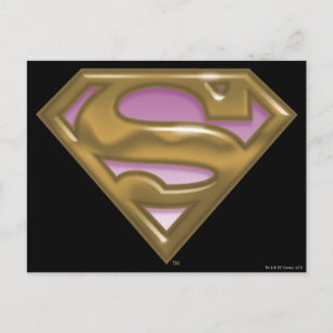 Supergirl Golden Logo Briefkaart