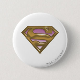 Supergirl Golden Logo Ronde Button 5,7 Cm