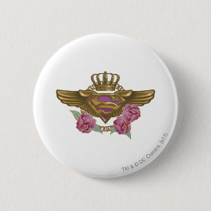 Supergirl Golden Wings Ronde Button 5,7 Cm
