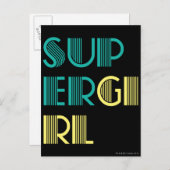 Supergirl Green en Yellow Briefkaart (Voorkant / Achterkant)
