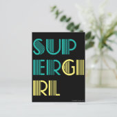 Supergirl Green en Yellow Briefkaart (Staand voorkant)