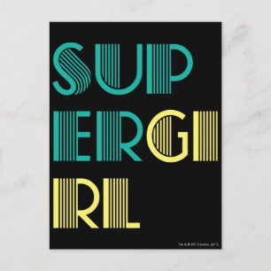 Supergirl Green en Yellow Briefkaart