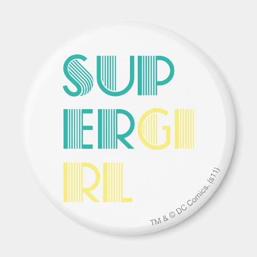 Supergirl Green en Yellow Magneet (Voorkant)