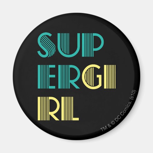 Supergirl Green en Yellow Magneet (Voorkant)