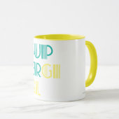 Supergirl Green en Yellow Mok (Voorkant rechts)