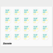 Supergirl Green en Yellow Ronde Sticker (Vel)