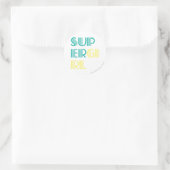 Supergirl Green en Yellow Ronde Sticker (Tas)