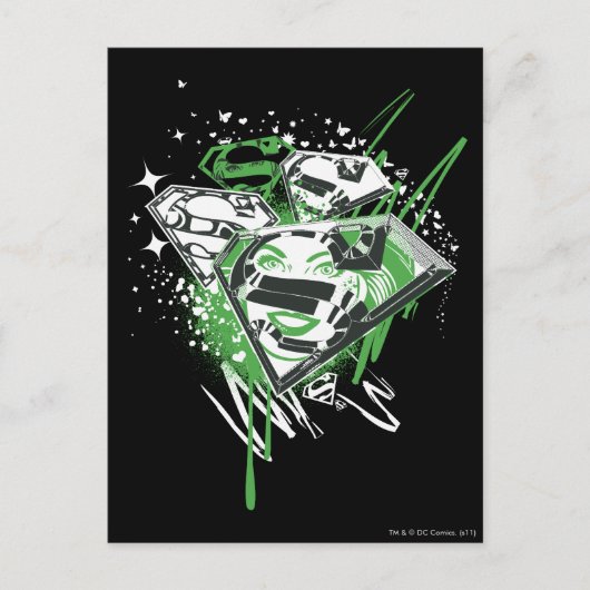 Supergirl Green Spills Briefkaart (Voorkant)