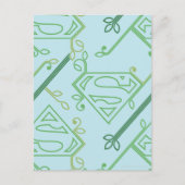 Supergirl Green Vine Logo Pattern Briefkaart (Voorkant)