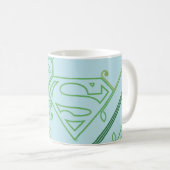 Supergirl Green Vine Logo Pattern Koffiemok (Voorkant rechts)