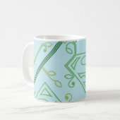 Supergirl Green Vine Logo Pattern Koffiemok (Voorkant links)