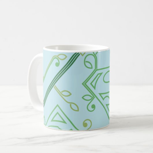 Supergirl Green Vine Logo Pattern Koffiemok (Voorkant links)