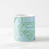 Supergirl Green Vine Logo Pattern Koffiemok (Center)