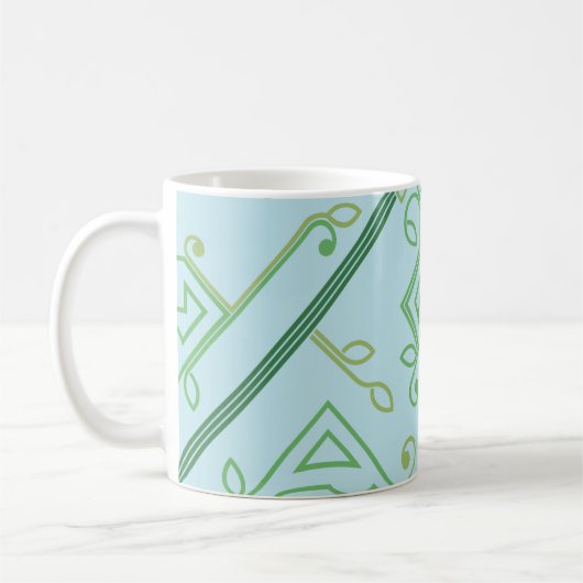 Supergirl Green Vine Logo Pattern Koffiemok (Links)