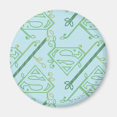 Supergirl Green Vine Logo Pattern Magneet (Voorkant)