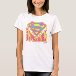 Supergirl Groovy Logo 2 T-shirt