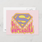 Supergirl Groovy Logo Briefkaart (Voorkant / Achterkant)