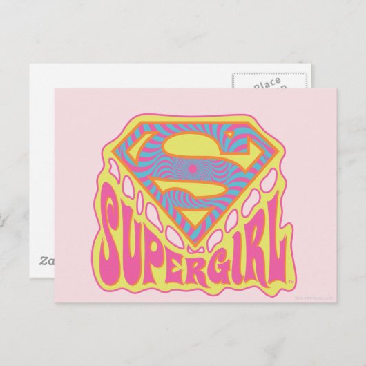 Supergirl Groovy Logo Briefkaart (Voorkant / Achterkant)