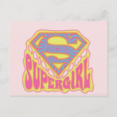 Supergirl Groovy Logo Briefkaart (Voorkant)