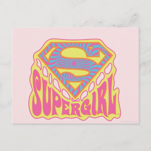 Supergirl Groovy Logo Briefkaart (Voorkant)