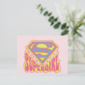 Supergirl Groovy Logo Briefkaart (Staand voorkant)