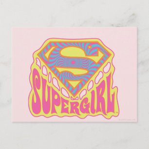 Supergirl Groovy Logo Briefkaart