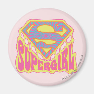 Supergirl Groovy Logo Magneet