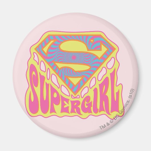 Supergirl Groovy Logo Magneet (Voorkant)