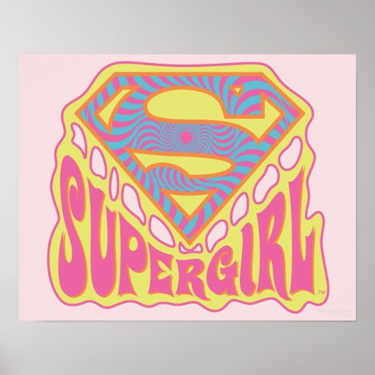 Supergirl Groovy Logo Poster (Voorkant)