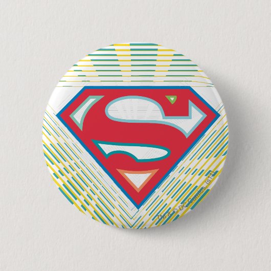 Supergirl Groovy Logo Ronde Button 5,7 Cm (Voorkant)