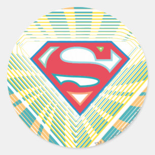 Supergirl Groovy Logo Ronde Sticker