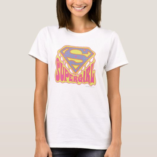 Supergirl Groovy Logo T-shirt (Voorkant)
