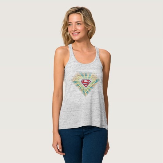 Supergirl Groovy Logo Tanktop (Volledige Voorkant)