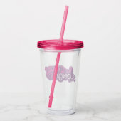 Supergirl Groovy Naam en S-Shield Acryl Drinkbeker (Achterkant)
