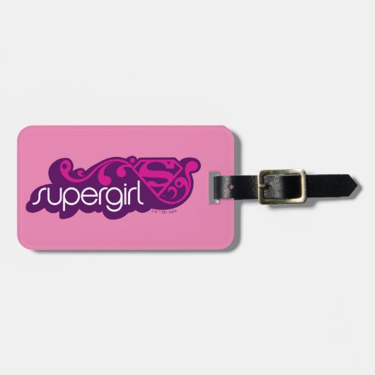 Supergirl Groovy Naam en S-Shield Bagagelabel (Voorkant horizontaal)