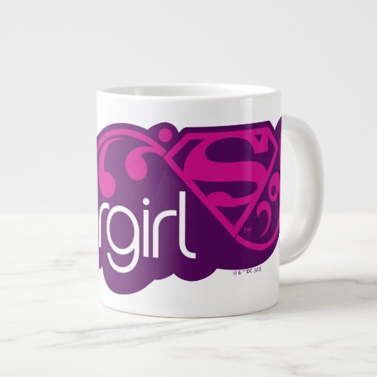 Supergirl Groovy Naam en S-Shield Grote Koffiekop (Voorkant rechts)