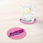 Supergirl Groovy Naam en S-Shield Ronde Kartonnen Onderzetter (Insitu)