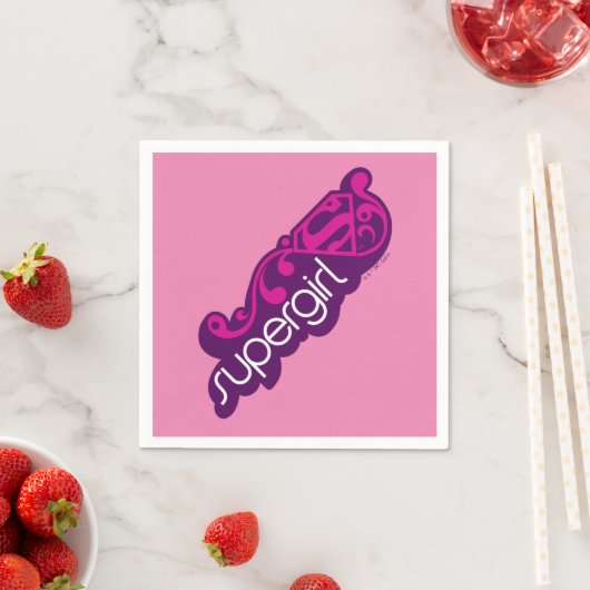 Supergirl Groovy Naam en S-Shield Servet (Insitu)