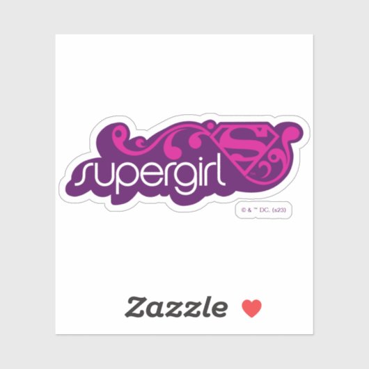 Supergirl Groovy Naam en S-Shield Sticker (Vel)