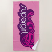 Supergirl Groovy Naam en S-Shield Strandlaken (Voorkant)